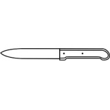 Я2-ФИН-6 Нож для нутровки и ливеровки 1,9х170х30х320 мм Клинки ножей изготовлены из инструментальной стали  Материал ручек - дерево