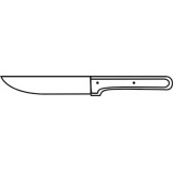 Я2-ФИН-8 Нож для отделения кишок от брызжейки 1,9х150х35х290 мм Клинки ножей изготовлены из инструментальной стали  Материал ручек - дерево
