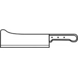 Я2-ФИН-10 Секач для разрубки свинных туш 4,5х340х140х510 Клинки ножей изготовлены из инструментальной стали  Материал ручек - дерево