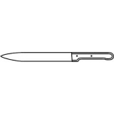 Я2-ФИН-16 Нож жиловочный 1,9х284х47х444 мм Клинки ножей изготовлены из инструментальной стали  Материал ручек - дерево
