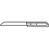 Я2-ФИН-19 Нож для кишок 1.4х158х22х288  мм Клинки ножей изготовлены из инструментальной стали  Материал ручек - дерево