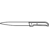 Я2-ФИН-20 Нож для субпродуктов 1,9х225х30х375 мм Клинки ножей изготовлены из инструментальной стали  Материал ручек - дерево