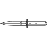 Я2-ФИН-21 Кинжал для убоя скота облегченный 2,8х170х30х300 мм Клинки ножей изготовлены из инструментальной стали  Материал ручек - дерево