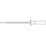 Я2-ФГМ Мусат ( с насечкой и гладкий ) d 10х382 мм Клинки ножей изготовлены из инструментальной стали  Материал ручек - дерево
