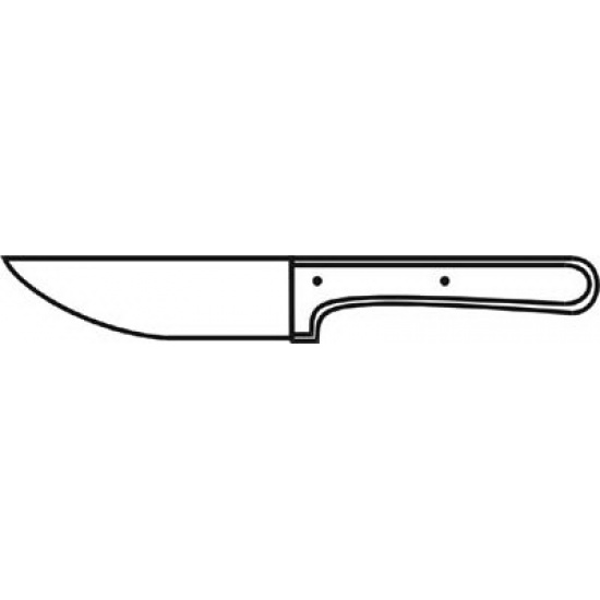 Я2-ФИН-3 Нож для подсечки шкуры 1,9х130х40х270 мм Клинки ножей изготовлены из инструментальной стали  Материал ручек - дерево - 1