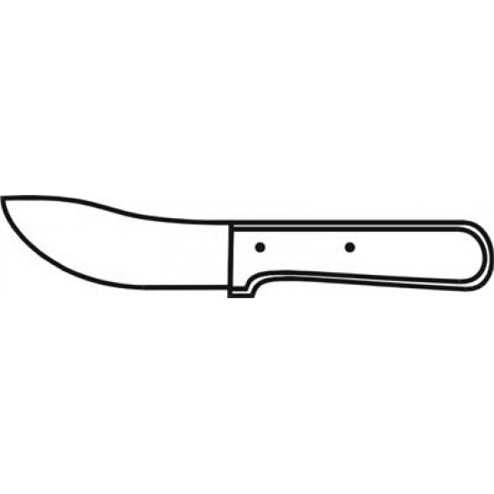 Я2-ФИН-4 Нож для снятия шкуры и отделения путового сустава  1,9х130х48х270 Клинки ножей изготовлены из инструментальной стали  Материал ручек - дерево - 1