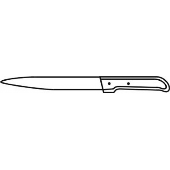 Я2-ФИН-20 Нож для субпродуктов 1,9х225х30х375 мм Клинки ножей изготовлены из инструментальной стали  Материал ручек - дерево - 1