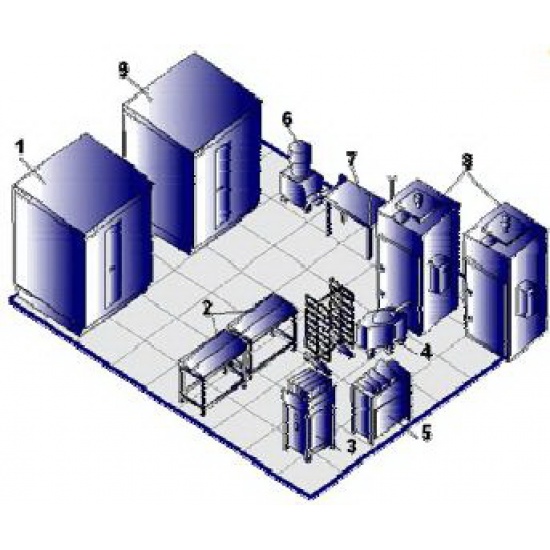 Комплексное решение для колбасного производства: Оборудование для колбасного цеха "под ключ" с производительностью 600 кг/смену - 1