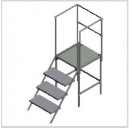 Площадка для туалета туш 1762х800х1810 мм (Нержавеющая сталь) – Оптимальное решение для бойни скота и цеха убоя КРС и свиней - 1