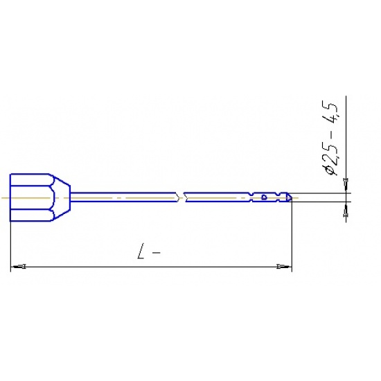 Игла инъектора NK-17 одинарная диаметром 4 мм для мяса - 1